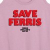 Women's - Ferris Bueller's Day Off - Save Ferris Graphic Racerback Tank - 2 of 4