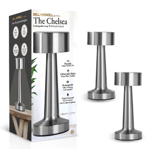 Bell + Howell Chelsea Table Lamp 2 Pack Small Cordless Touch LED Rechargeable - 1 of 4