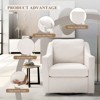Swivel Accent Chair, Upholstered Leisure Armchair with Lumbar Pillow-Beige - 4 of 4