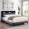 Meldrum Contemporary Upholstered Bed with Storage and USB Power Ports Gray - miBasics - 2 of 4