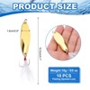 Unique Bargains Treble Hooks Metal Spinner Fishing Spoons for Freshwater Saltwater Salmon 10 Pcs - 2 of 4