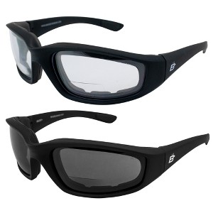 2 Pairs of Birdz Eyewear Oriole Bifocal Safety Motorcycle Sunglasses with Clear, Smoke Lenses - 1 of 4