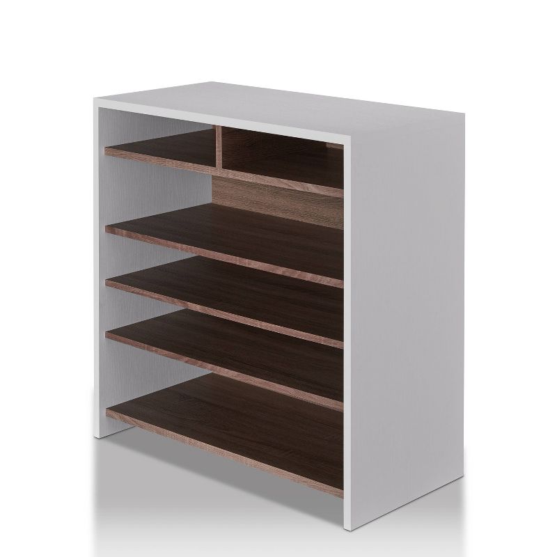 Farrar Contemporary Shoe Cabinet Chestnut Brown/White - HOMES: Inside + Out, 1 of 10