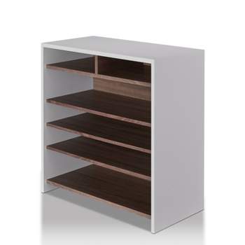 Farrar Contemporary Shoe Cabinet Chestnut Brown/White - HOMES: Inside + Out