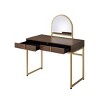 Okak Contemporary Vanity Desk with Mirror, Makeup Vanity with Adjustable LED,Dressing Table with 7 Drawers for Bedroom - 2 of 4