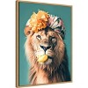 Amanti Art King of the Bathroom Lion by Niky Rahner Framed Canvas Wall Art - 2 of 4