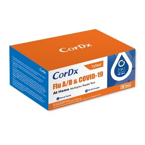 CorDx TyFast Flu A/B & Covid-19 Multiplex Rapid Test, FDA Authorized, 3-in-1 Combo Kit - 1 of 4