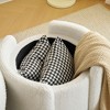 CAVINAS Cozy Boucle Storage Ottoman Bench, Upholstered Round Ottoman with Hidden Storage, Lamb Fleece Bedroom End Bench - 2 of 4