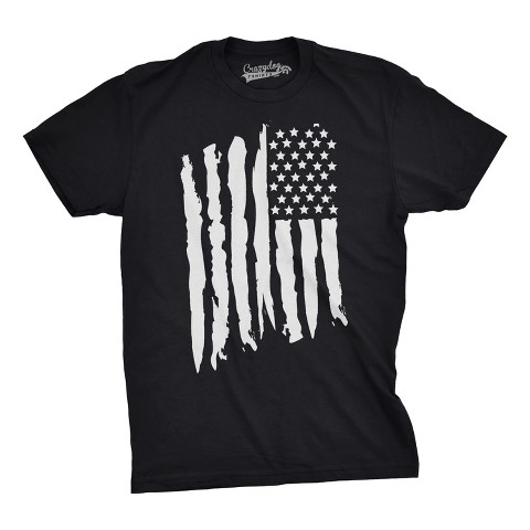 Мужские футболки Crazy Dog T-Shirts, Inc. Mens Vertical Grunge Flag Funny T shirts USA Tees American Novelty Vintage T shirt - Crazy Dog Men's T Shirt For Fourth Of July Black XL