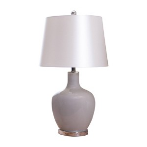 Chloe Glass Table Lamp - Gray - (Lamp Only) Abbyson