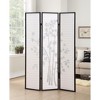 MAYEERTY 3 Panel Privacy Room Divider Bamboo Parttern Wood Paper Black 54"x71" - 2 of 4