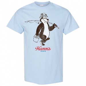 Mens Hamm's Beer Bear Gone Fishin' T-Shirt - 1 of 2