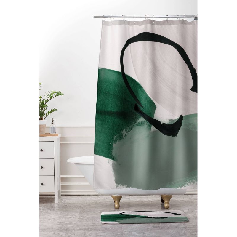 Iris Lehnhardt Minimalist Painting Shower Curtain Green - Deny Designs, 3 of 6