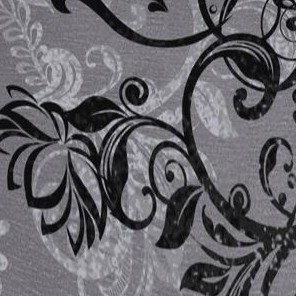medium heather grey scroll