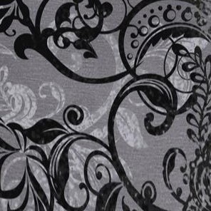 medium heather grey scroll