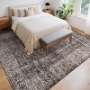 Acekool Vintage Floral Washable Area Rug, Soft Low-Pile Carpet, Non-Slip TPR Backing, velvet Cotton for Living Room, Bedroom, Entryway - 2 of 4