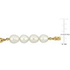 EVERLY JEWELRY | Yellow Plated Silver 9 - 9.5 mm Freshwater Cultured Pearl Bracelet and 5-5.5mm FW drop on extention + twisted oval links - 3 of 4