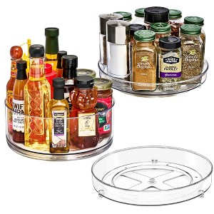 Sorbus Clear Acrylic Lazy Susan Organizer 3 Pack - for Fridge, Pantry, Cabinet, Table, Makeup, Set - 1 of 4