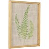 Northlight Framed Fern Leaf Print on Burlap Wall Art - 16" - Beige - 4 of 4