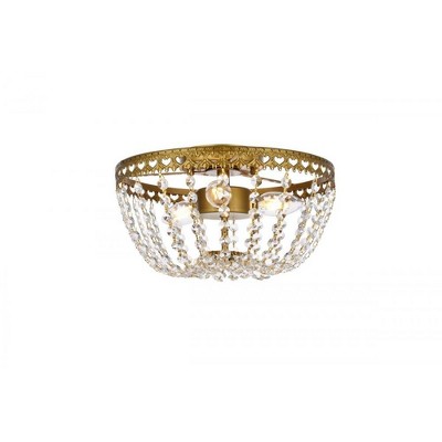 Elegant Lighting Kylie 12 inch flush mount in brass