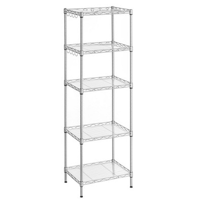 Songmics Wire Shelving Unit, 5-tier Kitchen Storage Shelf Silver : Target