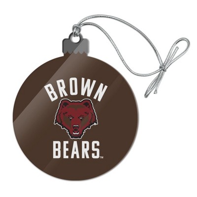Brown University Bears Logo Acrylic Christmas Tree Holiday Ornament