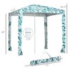 Quick Beach Cabana Canopy Umbrella, 6.5' Easy-Assembly Sun-Shade Shelter with Sandbags and Carry Bag, Cool UV50+ Fits Kids & Family - 3 of 4