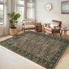 Washable Vintage Living Room Rugs, Soft Non Slip Distressed Floral Print Carpet, Bordered Stain Resistant Bedroom Rugs - 3 of 4
