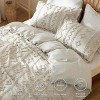 3 Pieces Boho Duvet Cover Set for All Seasons Soft Shabby Chic Embroidery Boho Bedding - 3 of 4