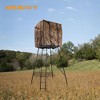 Muddy 12 Foot Quad Pod Ladder Stand with Large 57" x 57" Platform and Hunting Blind, Hunting Gear Deer Blind with 4 Windows, Epic Camo - 4 of 4