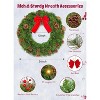 24 Inch Pre-Lit Christmas Wreaths, IP44 Battery Operated 50 LED Christmas Wreath for Front Door Wall Window - 2 of 4