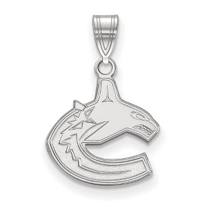 Black Bow Jewelry Sterling Silver Vancouver Canucks NHL Small Pendant - 1 of 3