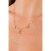 Slickblue Gold Star and Crescent Moon Pendant Necklace for Women, Faux Diamonds, 20", Night Sky Style - 2 of 3