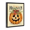 Stupell Industries Happy Halloween Jack-o-Lantern Floating Frame Canvas Art - 2 of 4