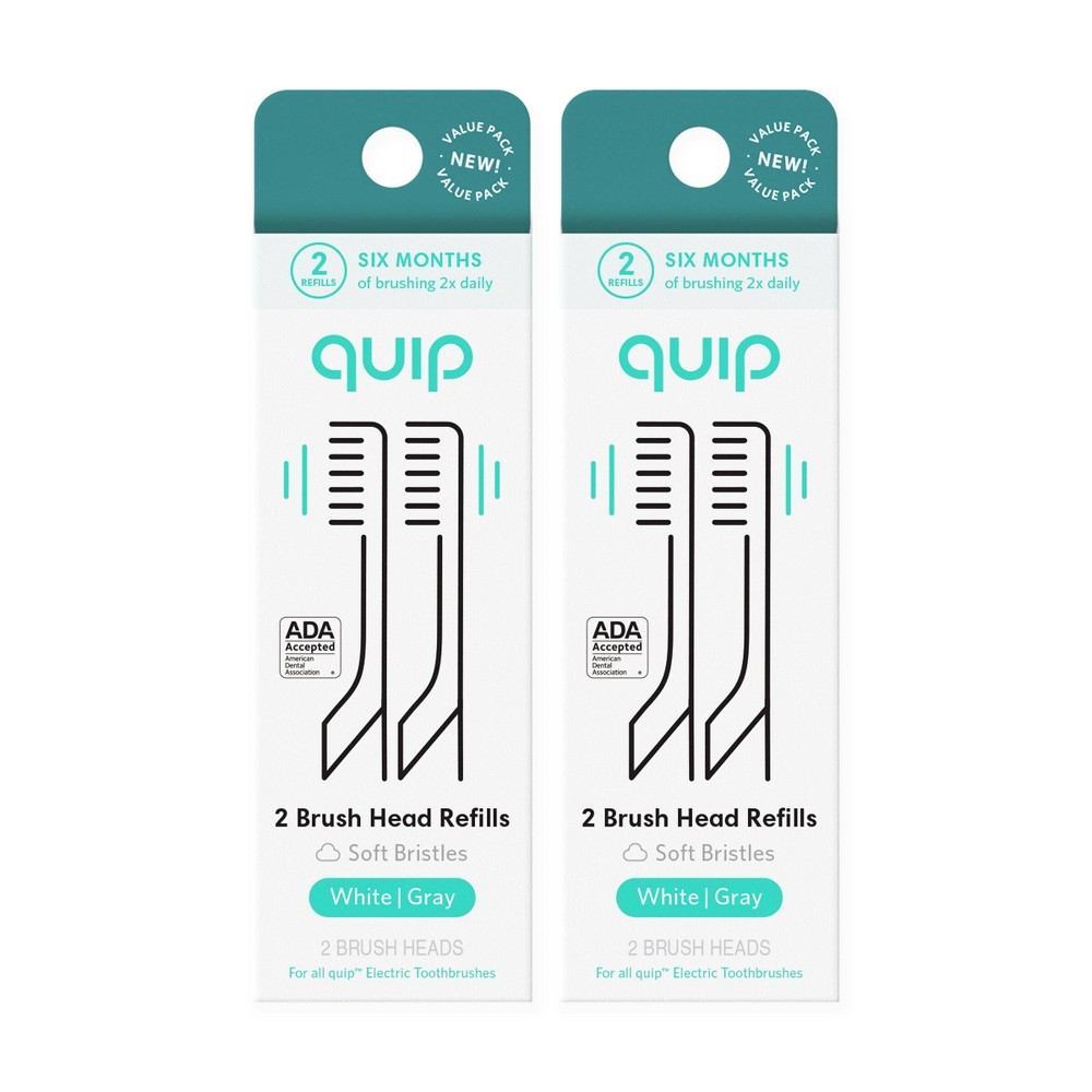Photos - Toothbrush Head quip Sonic Electric Toothbrush Brush Head Refill - 4ct