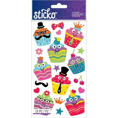 Sticko Stickers - Dress Up Cupcakes, 19pcs