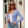 Womens V Neck Button Down Lightweight Cardigans Sweaters Knit Shrugs Tops for Dresses - 2 of 4
