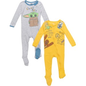 Star Wars Chewbacca R2- D2 Darth Vader Stormtrooper Baby 2 Pack Zip Up Long Sleeve Sleep N' Play Coveralls Newborn to Infant - 1 of 4
