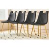 NicBex Set of 4 Dining Chair Upholstered Fabric Side Chair with Curved Back & Metal Legs for Kitchen,Living Room - 2 of 4