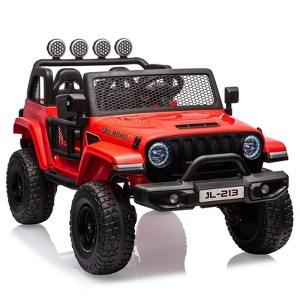 Kids Ride On Truck, 24V 2 Seater, Electric Vehicle for Toddlers, Switchable 2WD/4WD Ride On Car Toy, with RC, Trunk Storage - 1 of 4