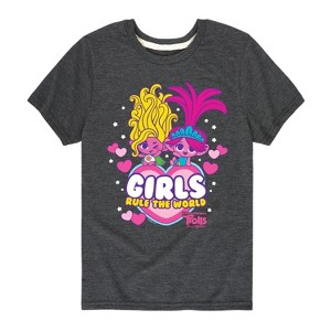 Boys' - Trolls - Girls Rule The World Viva and Poppy Short Sleeve Graphic T-Shirt - 1 of 4