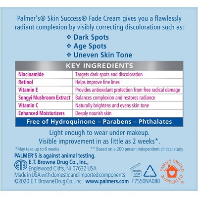 Palmers Skin Success Anti-Dark Spot Fade Cream - 2.7oz