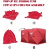 Portable Pop-Up Ice Fishing Tent, Spacious 3 to 4-Person Ice Fishing Shelter, Weather Resistant Fishing Shelter Includes Anchors, Ropes & Carry Bag - 2 of 4