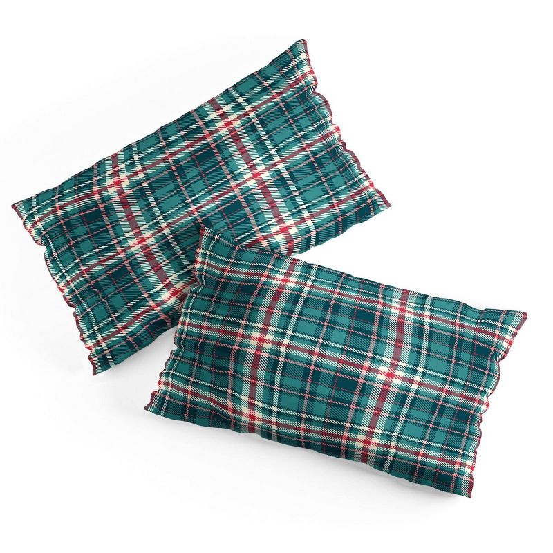 King Avenie Winter Plaid 1 Polyester Duvet Cover + Pillow Shams Blue - Deny Designs, 6 of 9