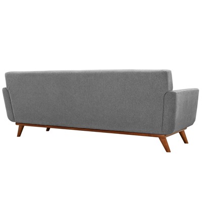 Expectation Gray Tufted Fabric Sofa with Removable Cushions
