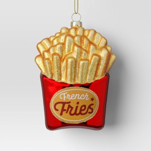 5.15" Christmas Glass French Fries Ornament - Wondershop™ - 1 of 3