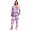 Just Love Womens One Piece Winter Holiday Adult Bodysuit Faux Shearling Lined Hoody Xmas Pajamas - 2 of 4