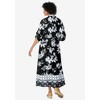 Woman Within Plus Size Petite Roll-Tab Sleeve Crinkle Shirtdress - 3 of 4