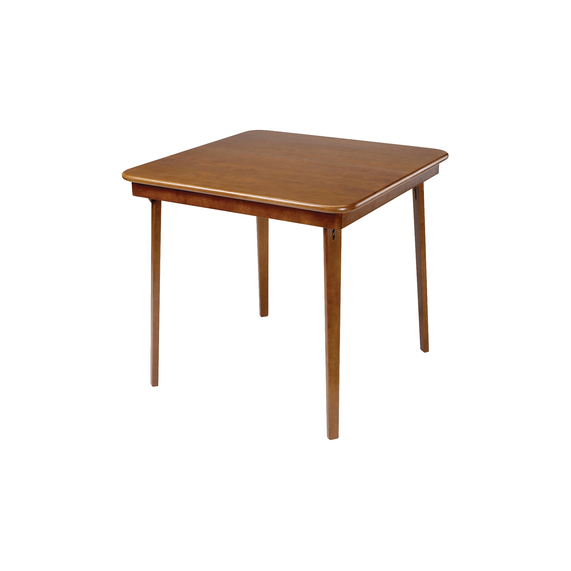 Stakmore 32" Straight Edge Solid Wood Folding Card Table Fruitwood Portable Square Table, Fully Assembled, Steel Hardware