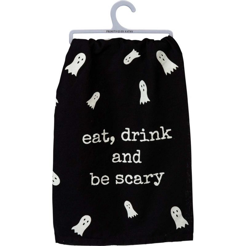 Decorative Towel Eat Drink Scary Happy Halloween Kitchen 100% Cotton Clean Up 106422*106614 28.0 Inch Eat Drink Scary Happy Halloween Kitchen 100%, 3 of 4